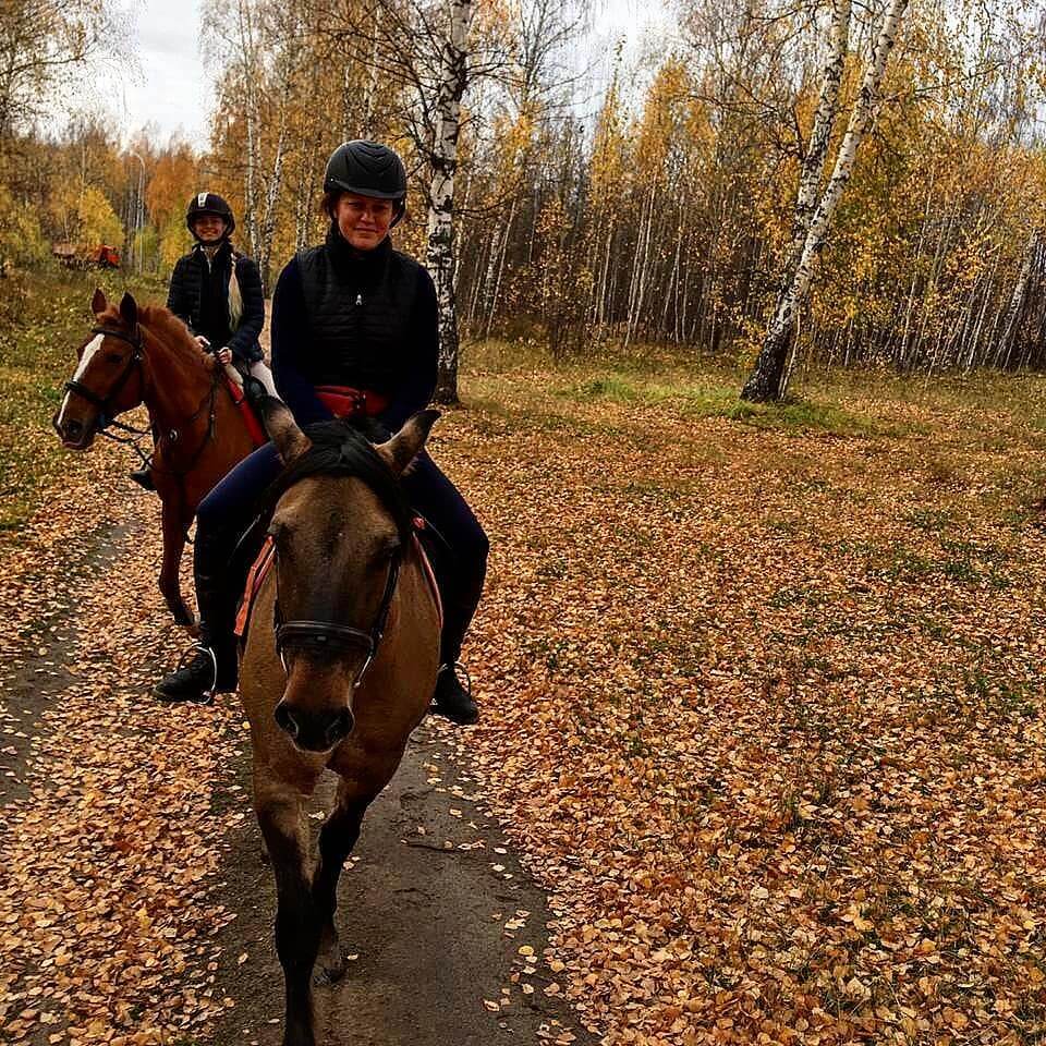 Конные прогулки в Казани в лесу