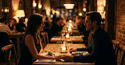 Романтическое свидание в ресторане